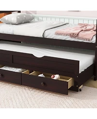 Streamdale Furniture Streamdale Twin Bed with Headboard, Trundle, and Storage Drawers