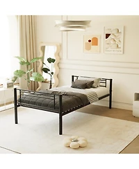 Streamdale Furniture Bedroom dormitory twin size metal triple bunk bed can be disassembled into three beds