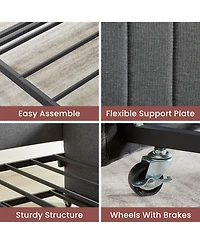 Streamdale Furniture Daybed, sofa bed metal framed with trundle