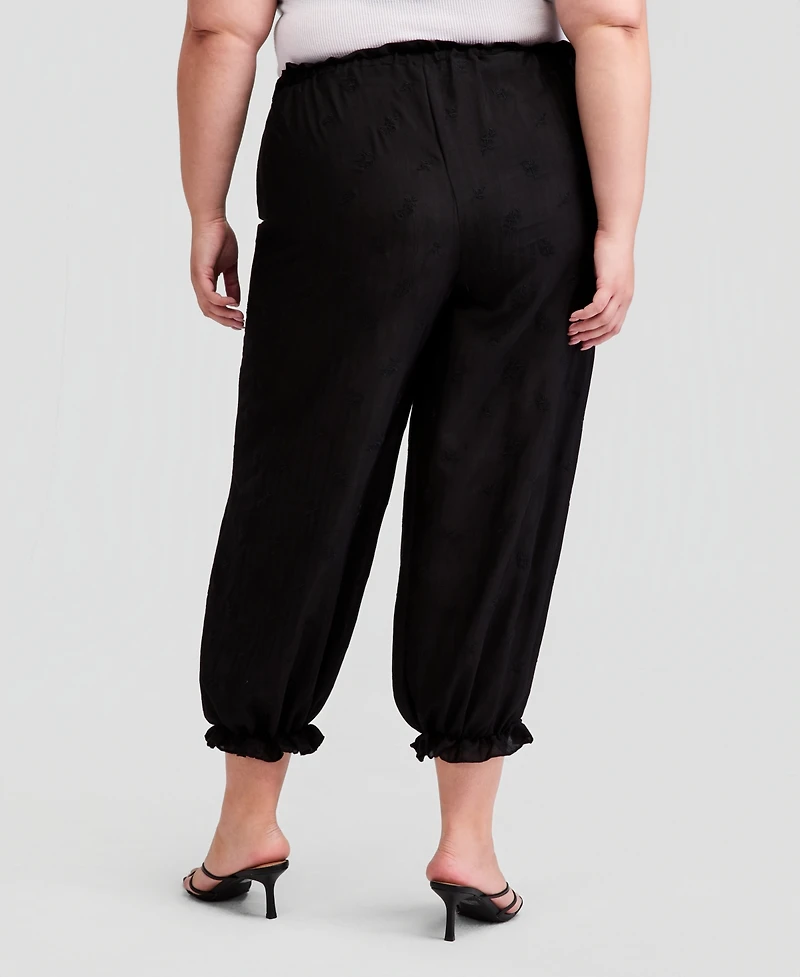 And Now This Trendy Plus Embroidered Balloon-Leg Pants, Macy's Exclusive