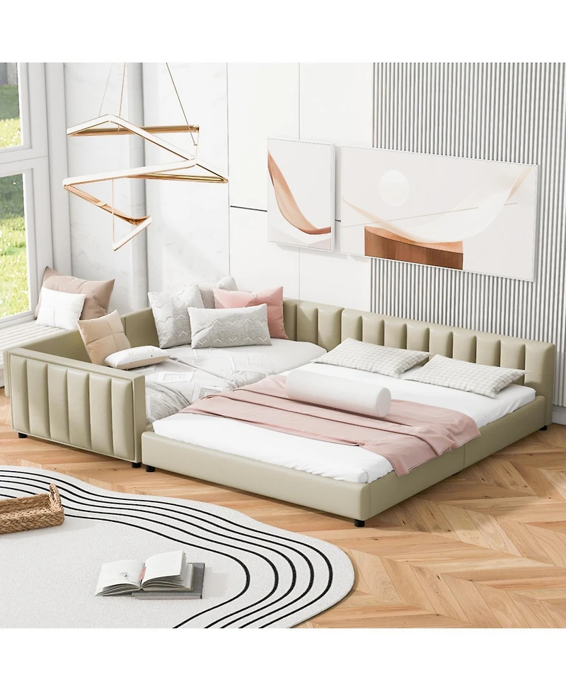 Streamdale Furniture Queen/Twin Xl Upholstered Platform Bed