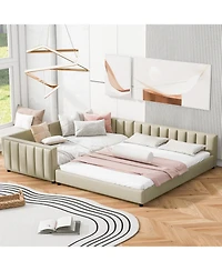 Streamdale Furniture Queen/Twin Xl Upholstered Platform Bed