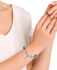 Macy's Heart Crystal Stone Charm Bracelet