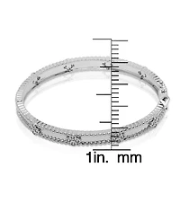 Macy's Cubic Zirconia (1.92 ct. t.w.) Clover Bangle