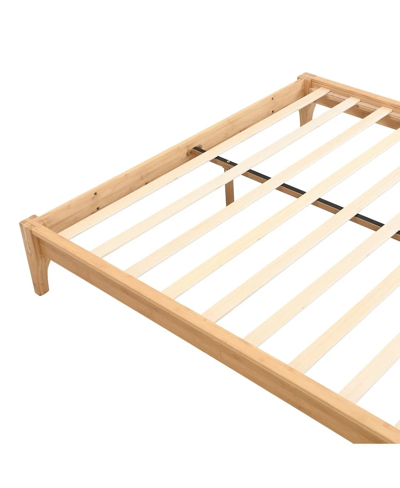 Streamdale Furniture Bamboo Platform Bed Frame - Wood Slat Support