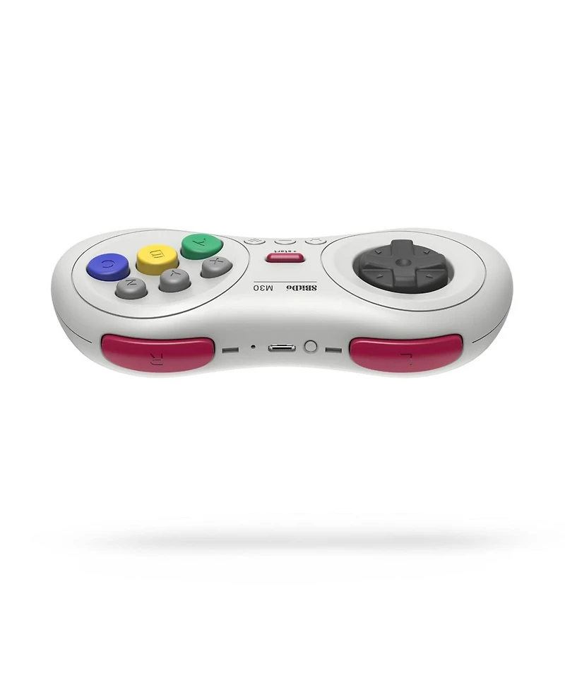 8Bitdo M30 Bluetooth Wireless Gamepad Controller for Sega Genesis Mini and Mega Drive Mini and Nintendo Switch - White