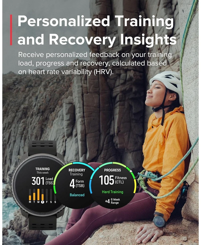 Suunto Vertical Steel Solar Gps Sports Watch with Sapphire Touchscreen, Heart Rate and Sleep Tracker - Canyon