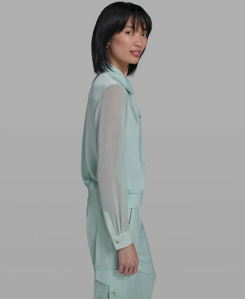 Karl Lagerfeld Paris Women's Collared Jacket