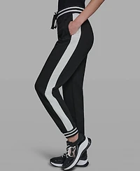Karl Lagerfeld Paris Women's Color Blocked Pull-On Joggers