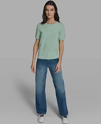 Karl Lagerfeld Paris Women's Solid Crewneck Sweater