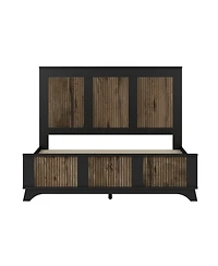 Streamdale Furniture Wooden Platform Queen Bed with Plywood Slats