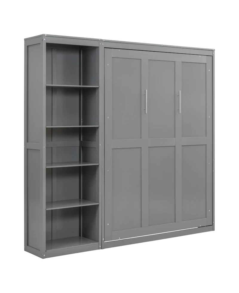 Streamdale Furniture Full Murphy Bed Wall with Shelves