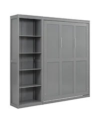 Streamdale Furniture Full Murphy Bed Wall with Shelves