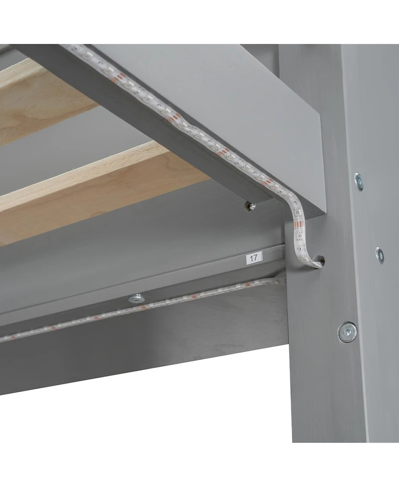 Streamdale Furniture Twin Gaming Loft Bed with Desk & Storage