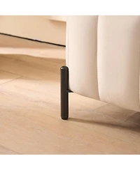 Streamdale Furniture Beige Velvet Storage Bench - 49" Wide