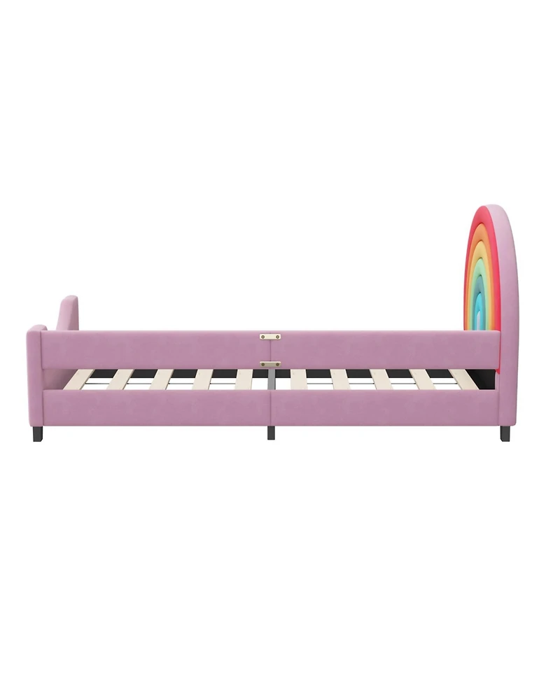 Streamdale Furniture Rainbow Twin Daybed Cute Princess Bed for Kids