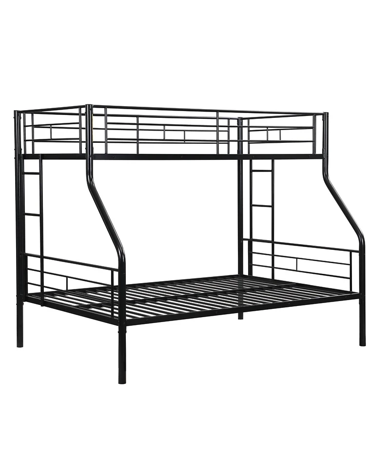 Streamdale Furniture Twin Over Full Metal Bunk Bed, No Box Spring Needed, Large Under Bed Storage, Easy Assemble