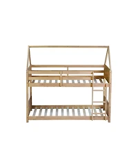 Streamdale Furniture Streamdale Twin Over Twin Bunk Bed with Headboards and Safety Guardrails