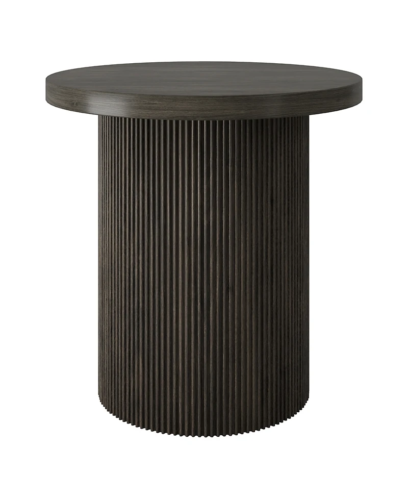 Hudson & Canal Isa 22" Wide Round Fluted Side Table