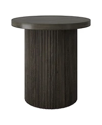 Hudson & Canal Isa 22" Wide Round Fluted Side Table