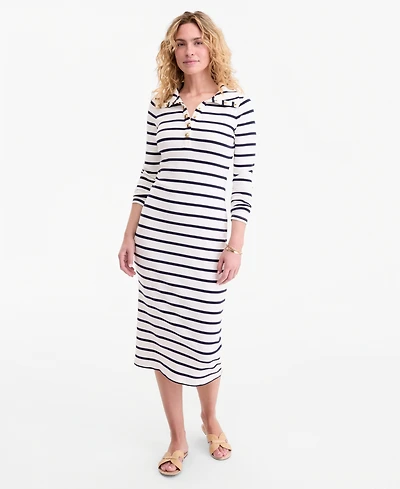 On 34th Women's Striped Sailor Knit Midi Dress, Macy's Exclusive