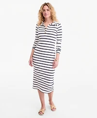 On 34th Women's Striped Sailor Knit Midi Dress, Macy's Exclusive