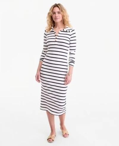 On 34th Womens Striped Sailor Knit Midi Dress Macys Exclusive