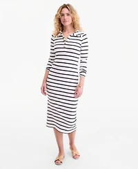 On 34th Womens Striped Sailor Knit Midi Dress Macys Exclusive