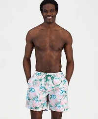 Club Room Men's Ocean Floral 7" Swim Trunk, Macy's Exclusive