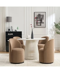 Streamdale Furniture Upholstered Swivel Barrel Dining/Accent Chair