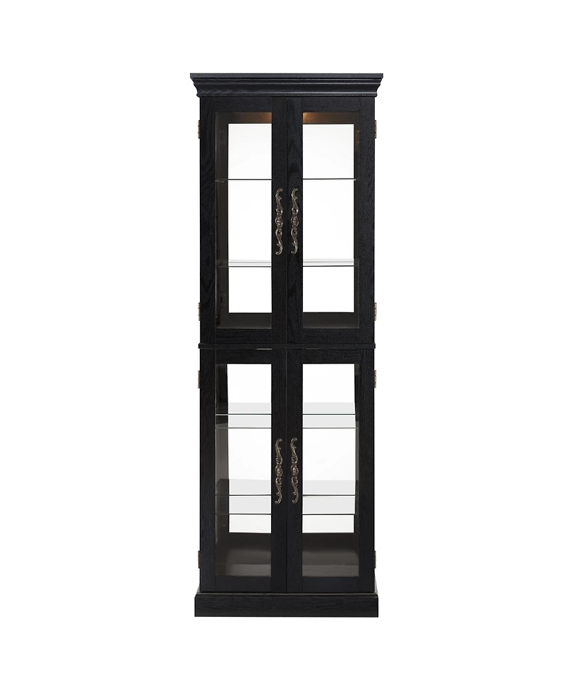 Streamdale Furniture Lighted Glass Curio Cabinet - Living Room, Kitchen, Collectibles