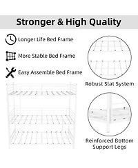 Streamdale Furniture Heavy-Duty Triple Bunk Bed w/ Ladder & Rail bed frames