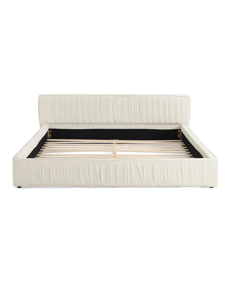 Streamdale Furniture Queen Upholstered Platform Bed with Headboard