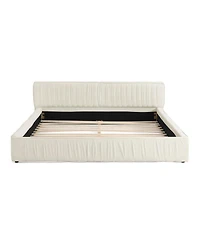 Streamdale Furniture Queen Upholstered Platform Bed with Headboard