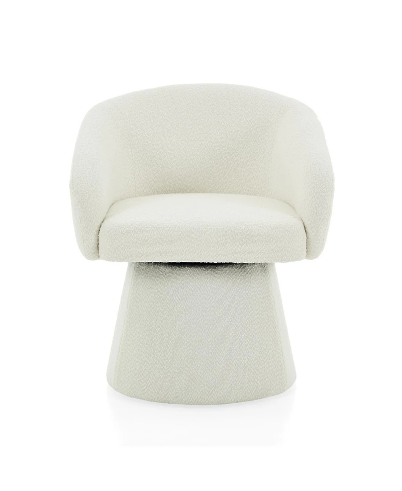 Streamdale Furniture Modern 360 Swivel Boucle Accent Chair