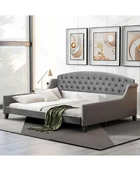 Streamdale Furniture Modern Gray Tufted Button Daybed