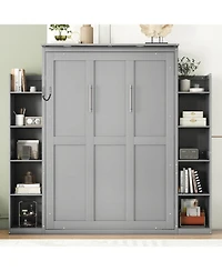 Streamdale Furniture Murphy Bed with Shelves & Led Lights