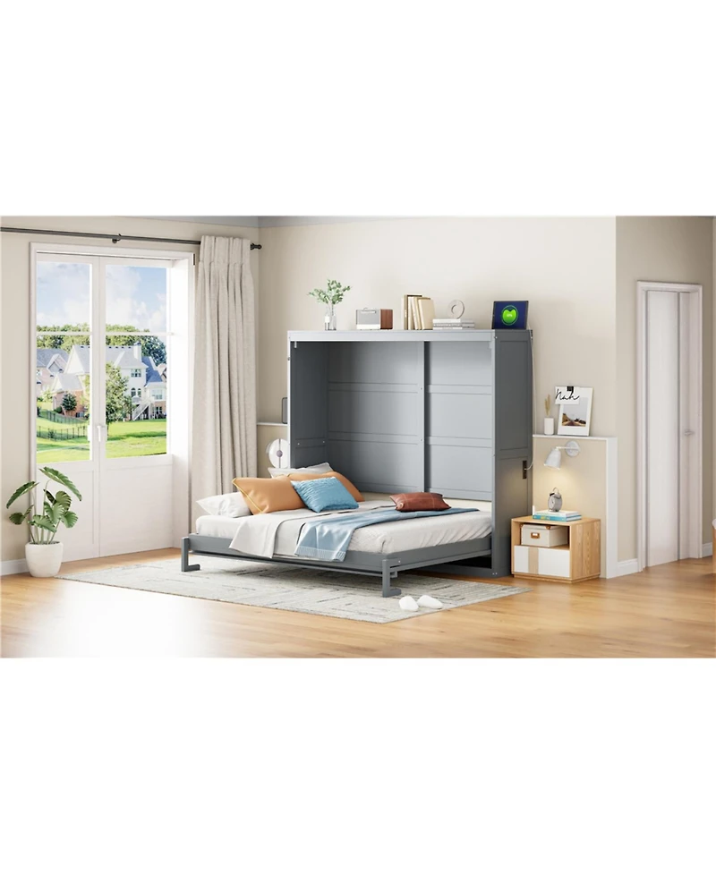 Streamdale Furniture Full Size Murphy Bed - Space Saving Fold Away Wall Bed