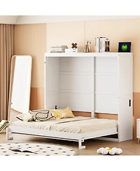 Streamdale Furniture Full Size Murphy Bed Wall Bed,White