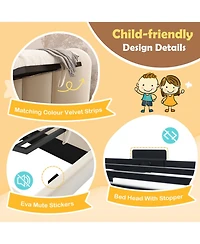 Streamdale Furniture Upholstered Daybed with Storage Ottoman, Twin Size, Velvet