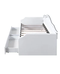 Streamdale Furniture Twin Upholstered Daybed with Led and 2 Drawers