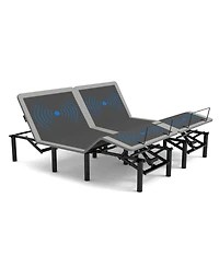 Streamdale Adjustable Bed Frame Massage Head/Foot Incline Split King Usb Ports Led Night Light