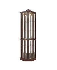 Streamdale Furniture Lighted Corner Curio Cabinet