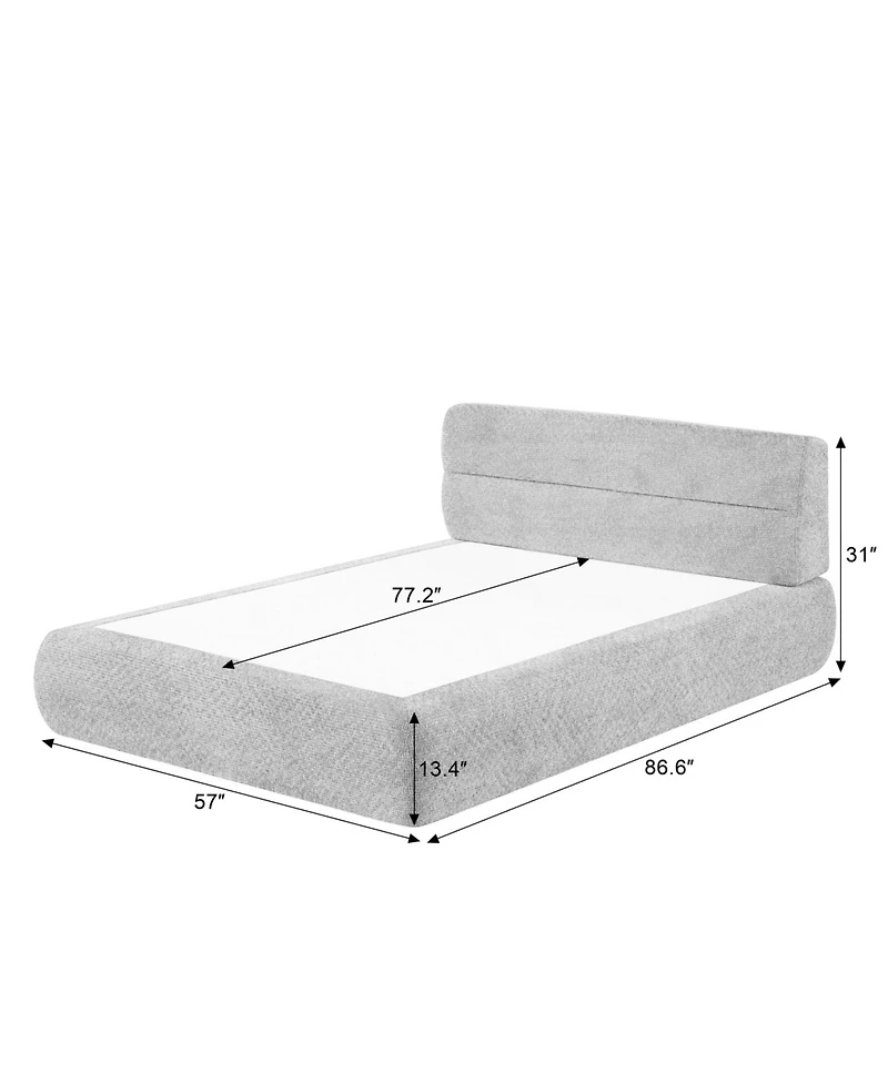 Streamdale Furniture Compressible Chenille bed for Living Room,Apartment