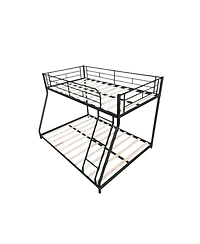 Streamdale Furniture + Twin Over Full + Metal + Sturdy, Squeak-Free, No Box Spring + Bunk Bed