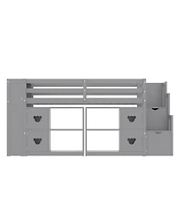 Streamdale Furniture Kids' Pine Loft Bed with Storage