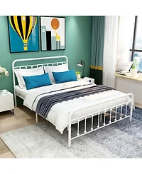 Streamdale Furniture Victorian White Metal Bed Frame