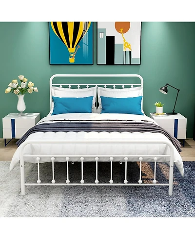 Streamdale Furniture Victorian White Metal Bed Frame