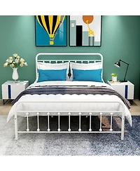Streamdale Furniture Victorian White Metal Bed Frame