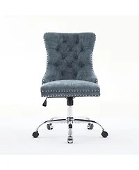 Streamdale Furniture Light Blue Chenille Tufted Office Chair